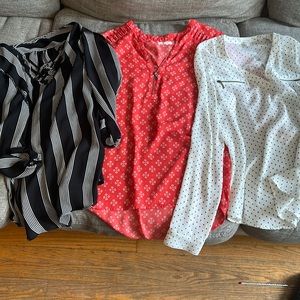 Maurice’s Blouses. 2 size L and 1 M